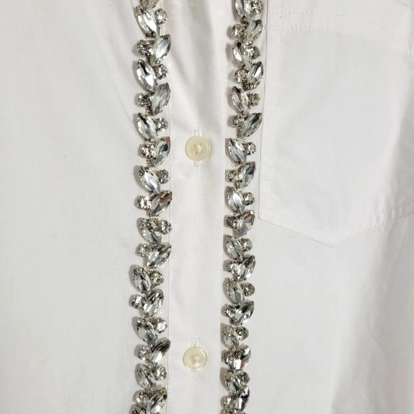 J. CREW Embellished Garçon Shirt with Tulle Cotton Poplin, $148, CF452 - Picture 6 of 11